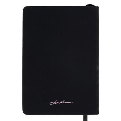 Щоденник діловий Leo Planner Dotts А5 датований твердий чорний 368 сторінок