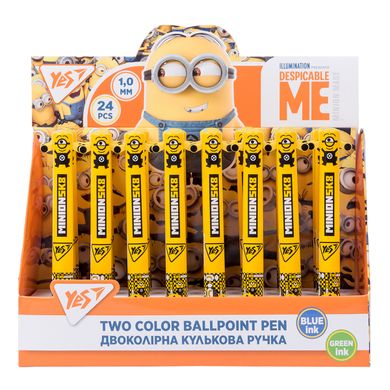 Ручка кулькова YES "Minion", 1,0 мм, 2 кольорів