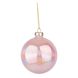 Новогодний шар Novogod'ko, стекло, 10 см, светло-розовый, глянец, мрамор 1 из 3