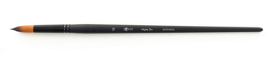 Кисть худож. синтетика "Santi Highly Pro", длинная ручка, круглая, №10.
