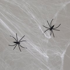 Павутина декор. Yes! Fun Хелловін 20г, з двома павучками, біла, світиться у темряві