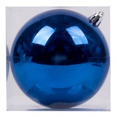 Новогодний шар Novogod'ko, пластик, 10 cм, синий, глянец