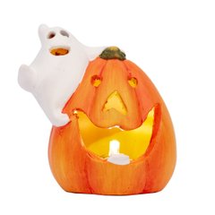 Статуэтка Yes! Fun Хэллоуин "Pumpkin and ghost", 8 см, LED