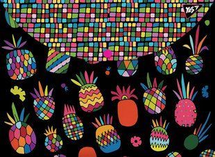Папка-конверт YES на кнопці А4 "Black pineapple"