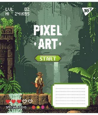 Зошит шкільний Yes Pixel art 12 аркушів лінія