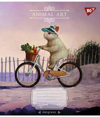 Зошит шкільний Yes Animal art 24 листів клітинка