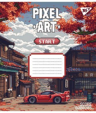 Зошит шкільний Yes Pixel art 12 аркушів лінія