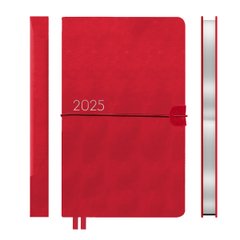 Ежедневник 12х20cм Leo Planner датированный 2025 Glory красный 352 стр