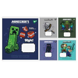 Зошит учнівський шкільний Yes Minecraft Signs А5 18 аркушів лінія