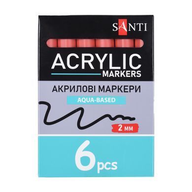 Маркер акриловый SANTI SAC-07 красный 2 мм