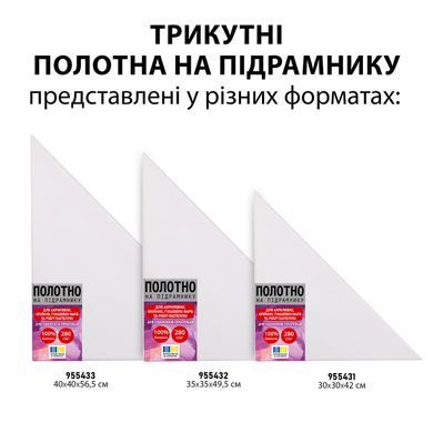 Полотно трикутне рівнобедрене на підрамнику SANTI 40х40х56,5 см