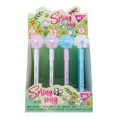 Ручка YES шарико-масляная «Spring song», 0,7мм, синяя