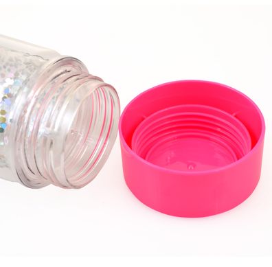 Пляшка для води YES "Sparkle", 570 мл, кришка рожевого кольору