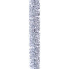 Мишура 50 Novogod'ko (серебро с бел. кончиками) 2м