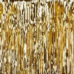 Мішура Novogod'ko "Блискучий дощ" для створення фотозони, l-50 см, h-270 см, золото