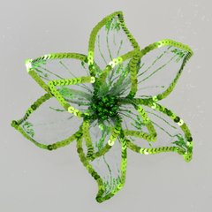 Цветок пуансеттии Yes! Fun “Роскошь” полупрозрачный зеленый, 23*23см