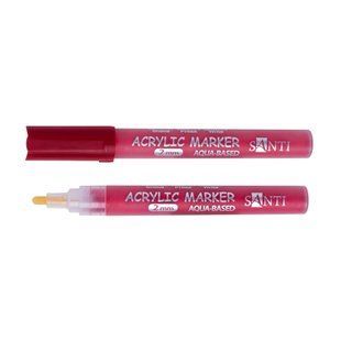 Маркер акриловый SANTI SAC-08 бордовый 2 мм