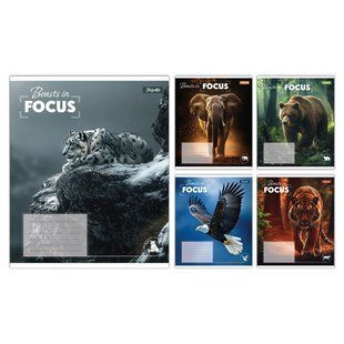 Тетрадь ученическая общая 1 Вересня Beasts in Focus А5 48 листов линия