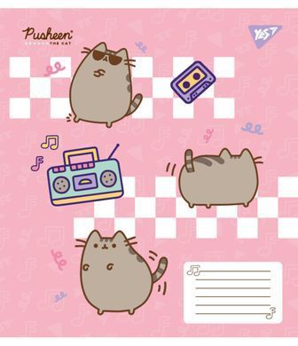 А5+ 12 аркушів Yes Pusheen in music нотний зошит
