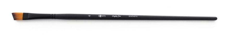 Кисть худож. синтетика "Santi Highly Pro", длинная ручка, угловая, №6.