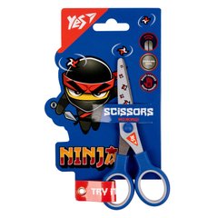 Ножницы YES Ninja 13см с принтом на лезвии