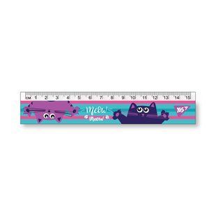 Линейка YES 15 см Kittycon