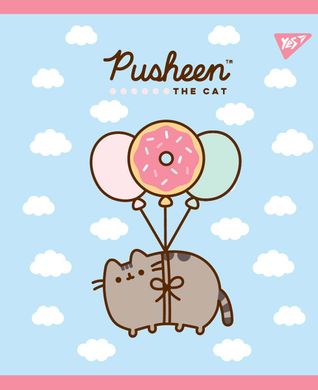 Тетрадь для записей А5/12 лин. YES "Pusheen. Sweet cat" УФ-выб.+глиттер+софт-тач