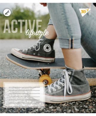 Зошит учнівський загальний Yes Active lifestyle А5 48 аркушів клітинка
