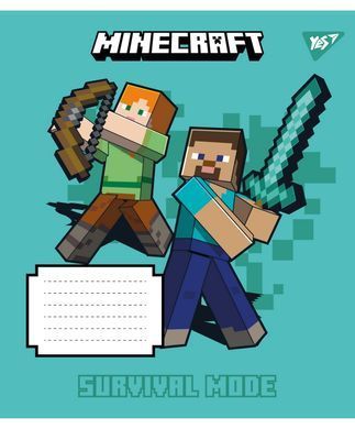 Тетрадь ученическая школьная Yes Minecraft Signs А5 24 листов линия