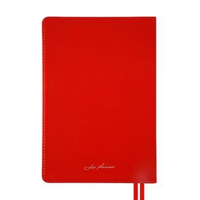 Ежедневник А5 Leo Planner датированный 2026 "Aldento", интегральный, красный, 368 страниц