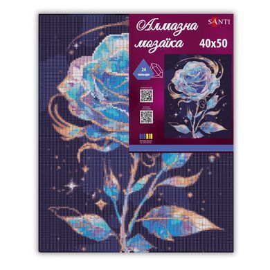 Алмазна мозаїка SANTI Блискуча троянда 40х50 см на підрамнику