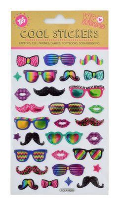 Набір декоративних стікерів з тисненням "Glasses", 100 * 150 мм