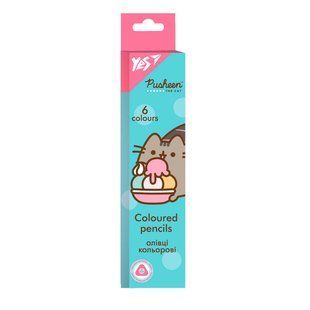 Карандаши цветные YES 6 цв. Pusheen
