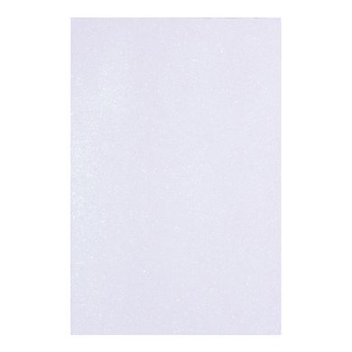 Фоамиран ЭВА белый с глиттером, с клеевым слоем, 200*300 мм, толщ. 1,7 мм, 10 л.