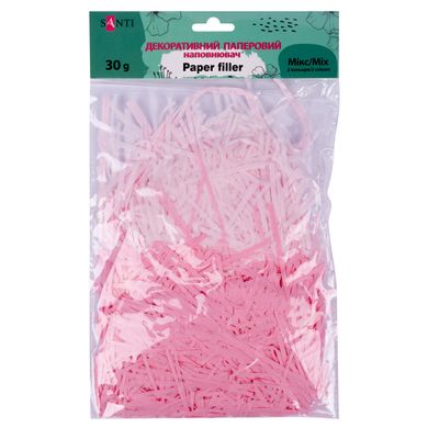 Набор бумажного наполнителя SANTI, микс, 2 цвета, 30 г, нежно-розовый и розовый