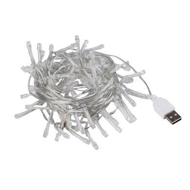 Электрогирлянда Yes! Fun Нить 70 LED, холодно-белая, 4,9 м, мерцание, USB