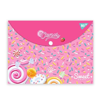Папка-конверт YES на кнопці А4 Sweet Cream