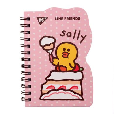 Блокнот Yes В7 60 листов дв спираль Line Friends Sally клетка