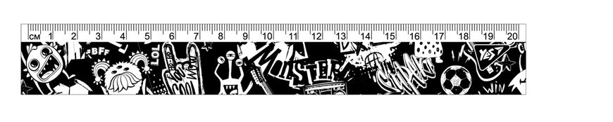 Лінійка YES 20 см "Funny monster"