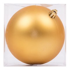 Новогодний шар Novogod'ko, пластик, 10 cм, золотой, матовый