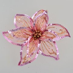 Квітка пуансетії Yes! Fun "Розкіш" напівпрозора рожева, 23*23см
