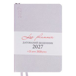 Щоденник діловий Leo Planner датований Binario А5 2027 м'який ліловий хамелеон 368 сторінок