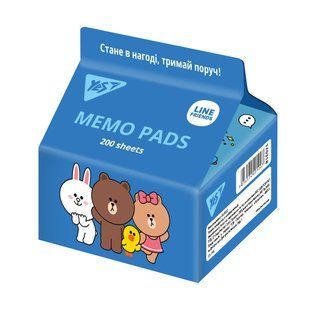 Бумага для записей YES Tetra Pak Line Friends 200 л., 7*7,5см