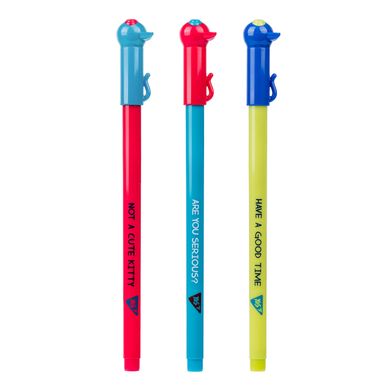 Ручка YES кульково-масляна «Cool Cat», 0,7мм, синя