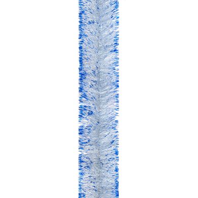 Мишура 75 Novogod'ko (серебро с синими конч.) 2м