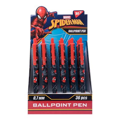 Ручка шариковая YES "Spiderman", 0,7 мм, автоматическая