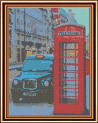 Алмазная мозаика SANTI "Телефонная будка", 40*50см на подрамнике