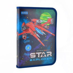 Папка для зошитів пласт. на блискавки В5 "Star Explorer"