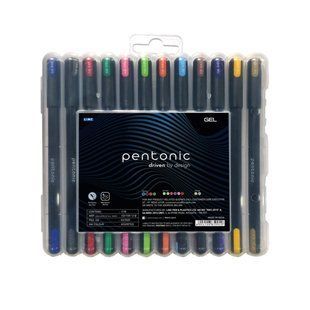 Ручка гелевая "Pentonic" 12 цветов PVC бокс 0,6 мм "LINC"