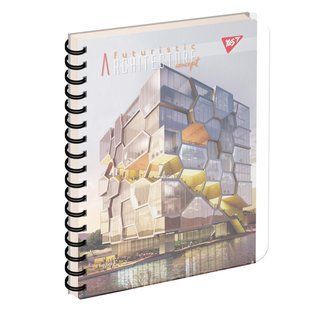 Тетрадь для записей YES А5 144 листа пл.обл. Futuristic architecture